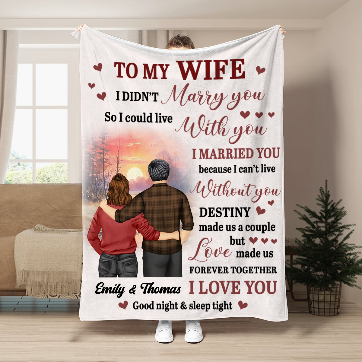 Couple To My Wife I Didn't Marry You - Personalized Fleece Blanket, Sherpa Blanket