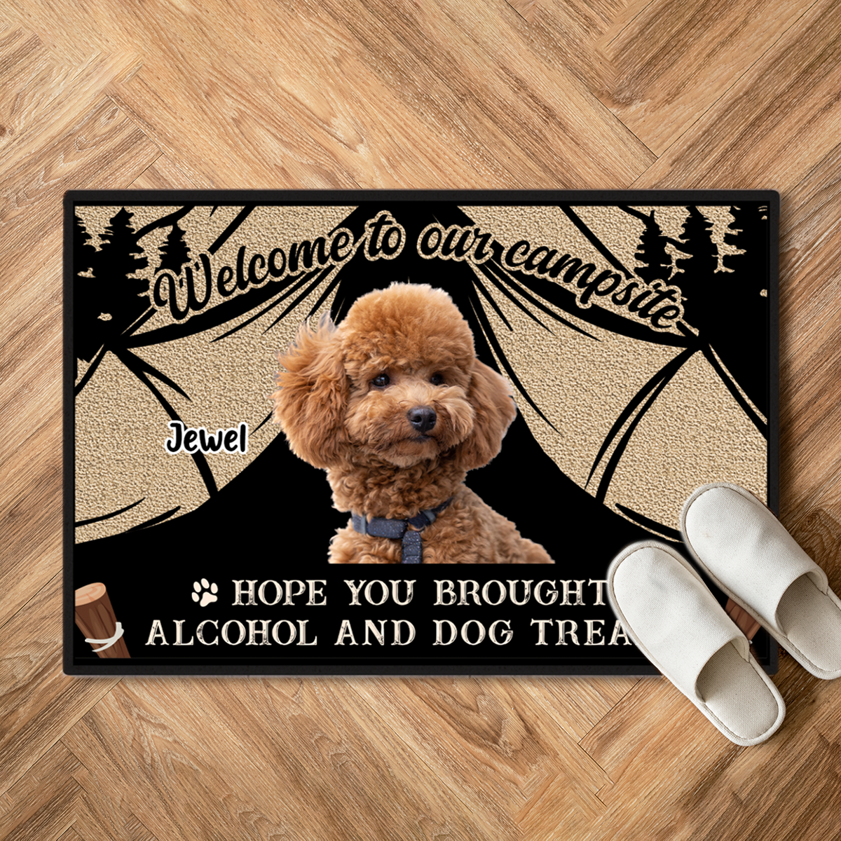 Custom Photo Hope You Brought Alcohol - Personalized Doormat