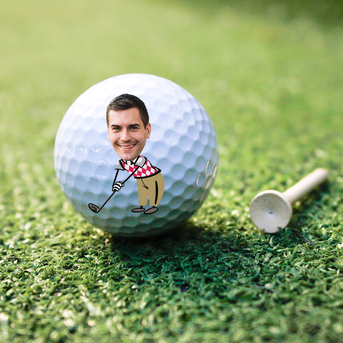 Custom Photo If Found Please Hit Better Than Funny Art - Personalized Golf Ball