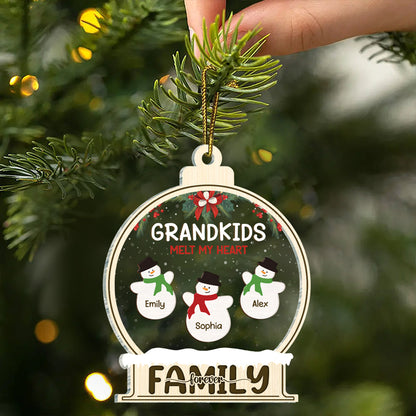 The Best Thing You've Ever Found - Family Personalized Custom Ornament - Acrylic Snow Globe Shaped - Christmas Gift For Grandma, Grandpa