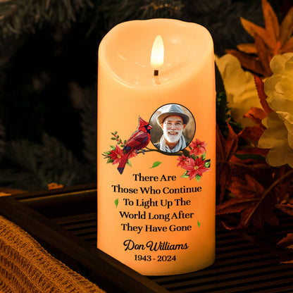 Custom Photo Memorial Light Up The World - Personalized Flameless LED Candle