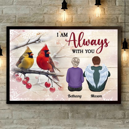 Cardinals Family Sitting Memorial Personalized Poster, Remembrance Gift, Sympathy Gift