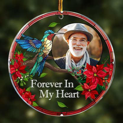 Custom Photo Memorial I'm Always With You - Personalized Circle Acrylic Ornament