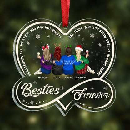 Our Memories Are Countless Our Friendship Is Endless - Personalized Custom Shaped Acrylic Ornament