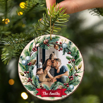 Custom Photo Family - Personalized Custom Shaped Wooden Ornament