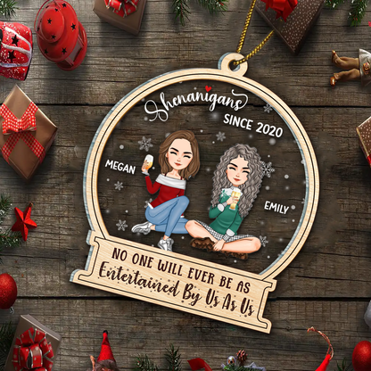 Christmas Besties Shenanigans Since - Personalized Ornament