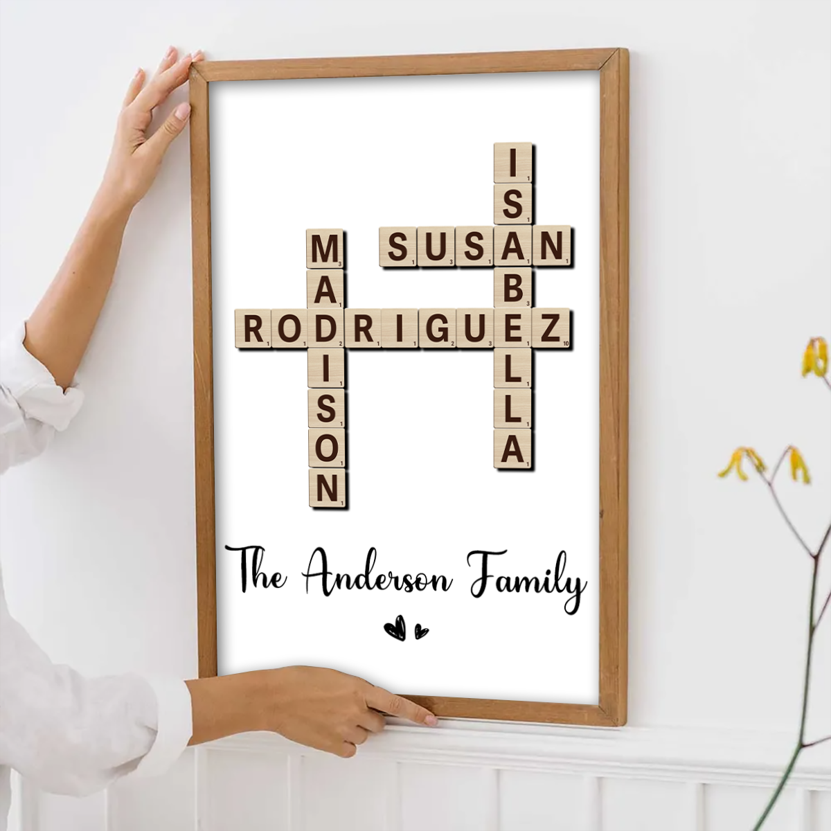 Family Crossword Art - Personalized Poster