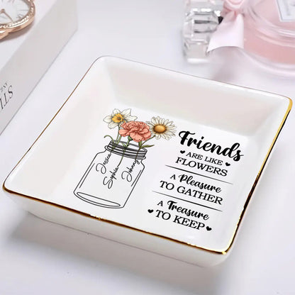 Birth Month Flowers A Treasure To Keep - Personalized Ring Dish