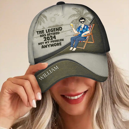 The Legend Has Retired Vintage - Personalized Classic Cap