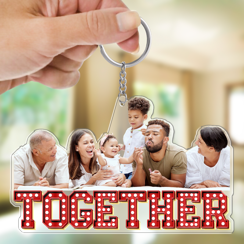 Family - Custom Photo Love Family Couples - Personalized Acrylic Car Hanger (HJ)