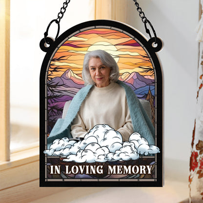 Custom Photo In Loving Memory - Personalized Window Hanging Suncatcher Ornament