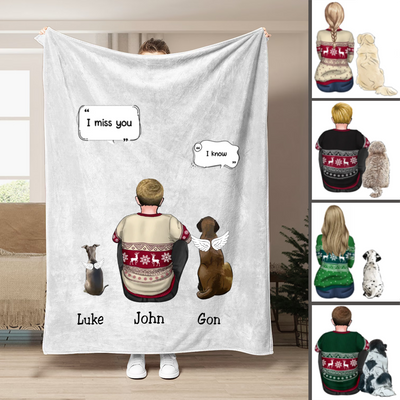 Dog Lovers - I Miss You Memorial Pet - Personalized Blanket