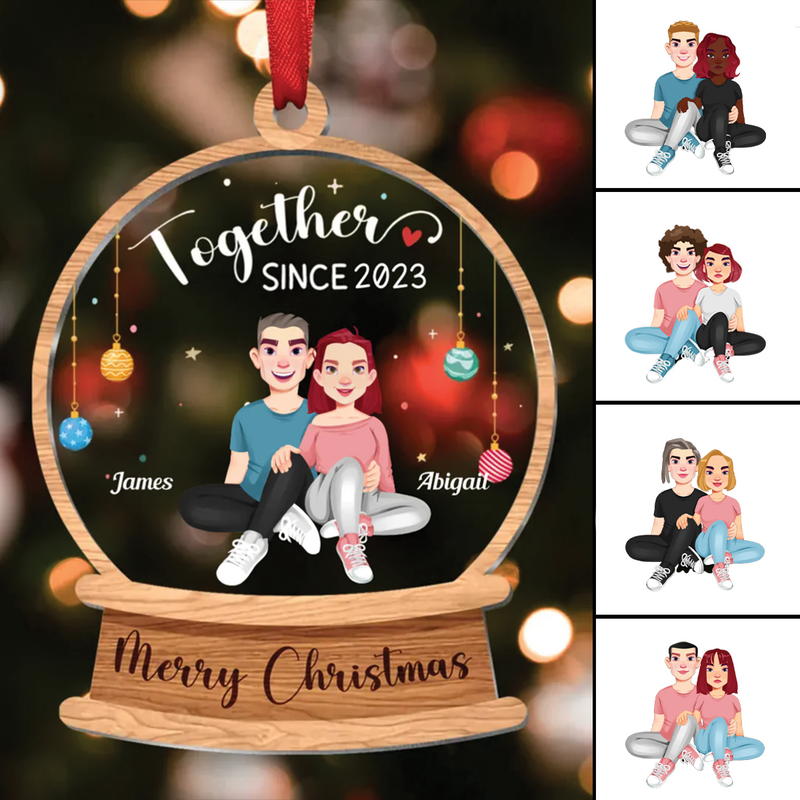 Couple - Together Since - Personalized Acrylic Ornament (ver. 2)