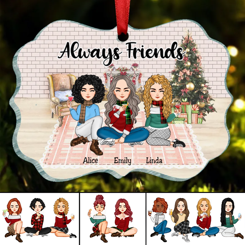 Friends - Always Friends - Personalized Acrylic Ornament