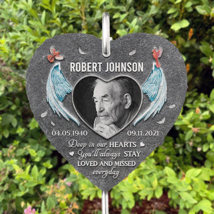 Family - You Will Always Be Loved - Personalized Memorial Garden Slate & Hook