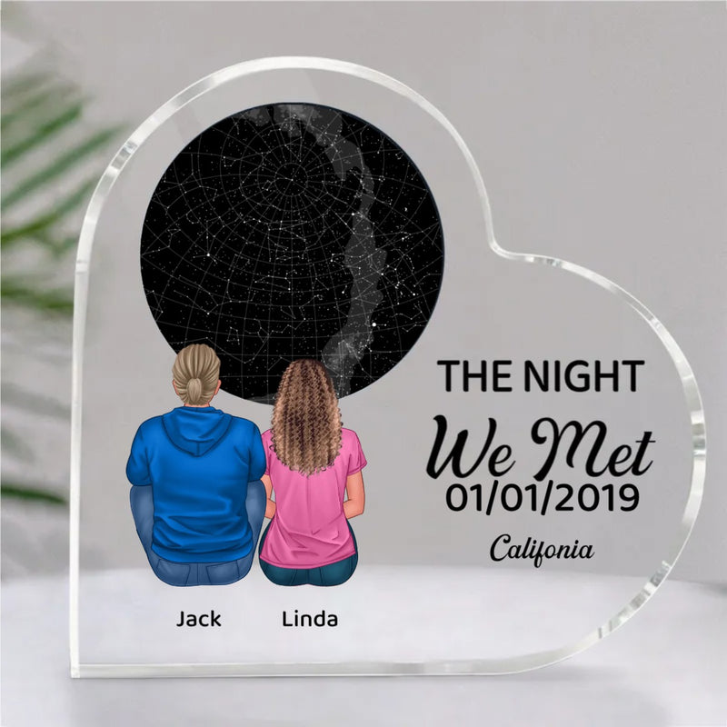 Couple - The Night We Met - Personalized Acrylic Plaque