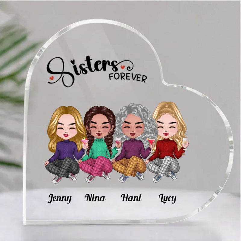 Sisters - Sisters Forever - Personalized Acrylic Plaque (LH)