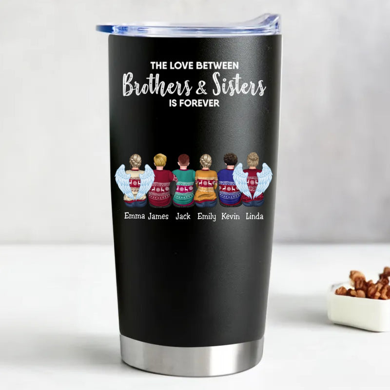 Siblings Forever 20oz Personalized Stainless Steel Tumbler (BL)