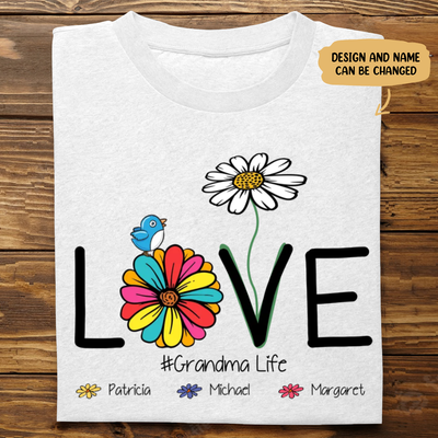 Family - Love Grandma Life - Personalized T-shirt