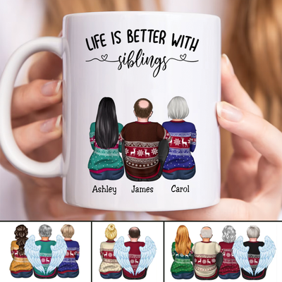 Family - Like Is Better With Siblings V2 - Personalized Mug