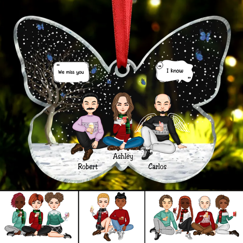 Family - We Miss You - Personalized Butterfly Ornament
