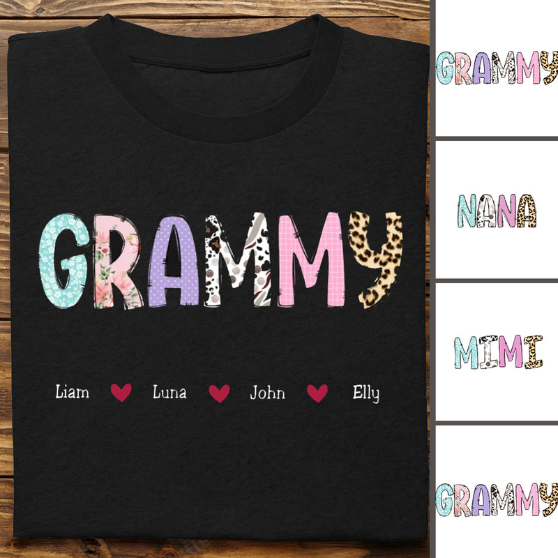 Granmy - Grandma T-Shirt Gifts For The Loved Ones - Personalized T-Shirt