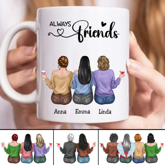 Always Friends - Personalized Mug - Makezbright Gifts