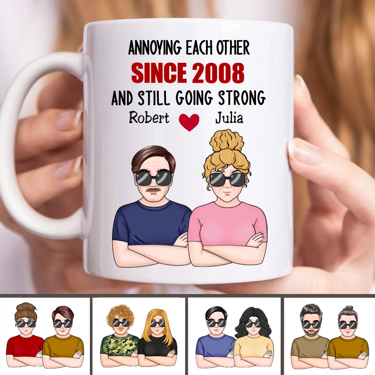 Annoying Each Other & Still Going Strong - Personalized Mug - Makezbright Gifts