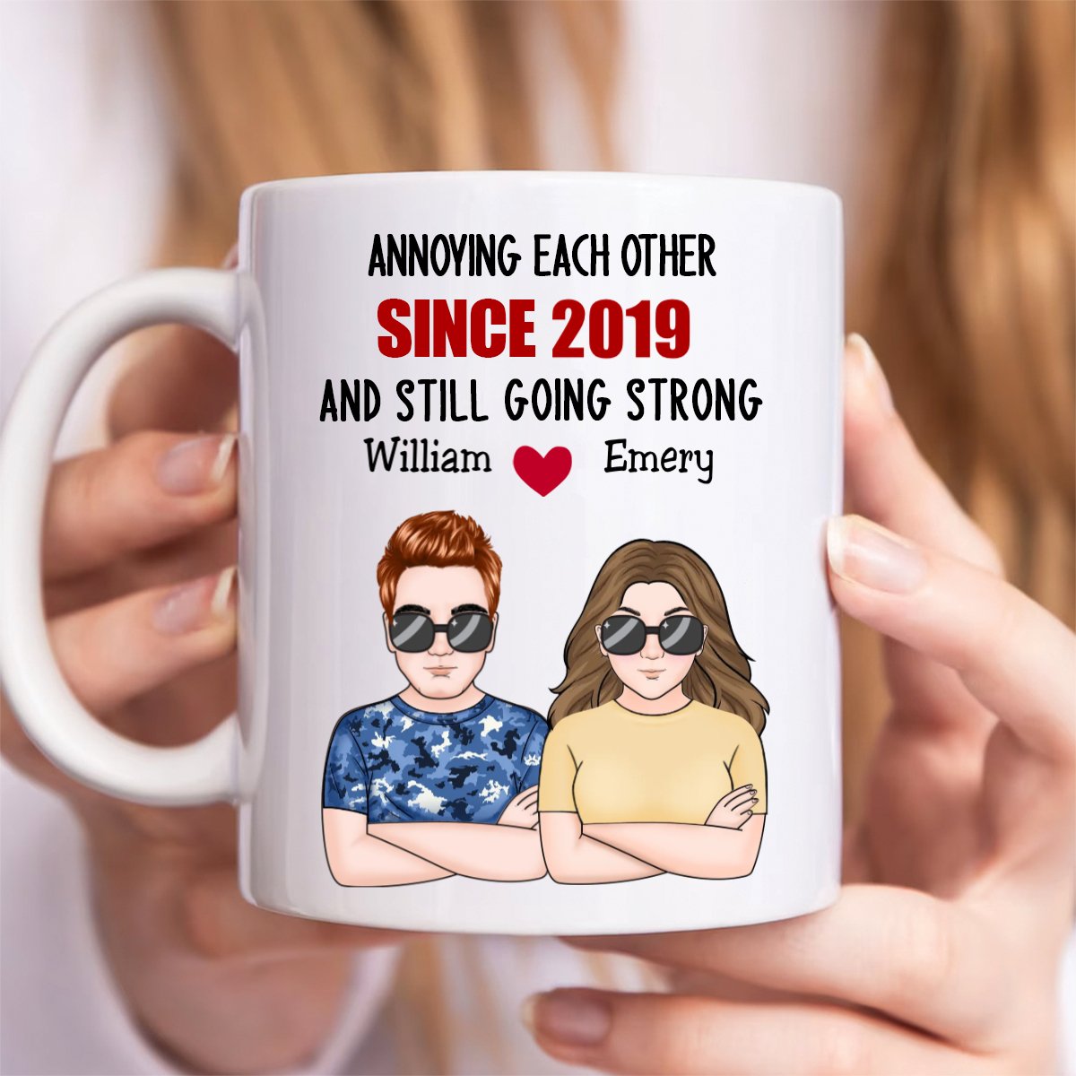 Annoying Each Other & Still Going Strong - Personalized Mug - Makezbright Gifts