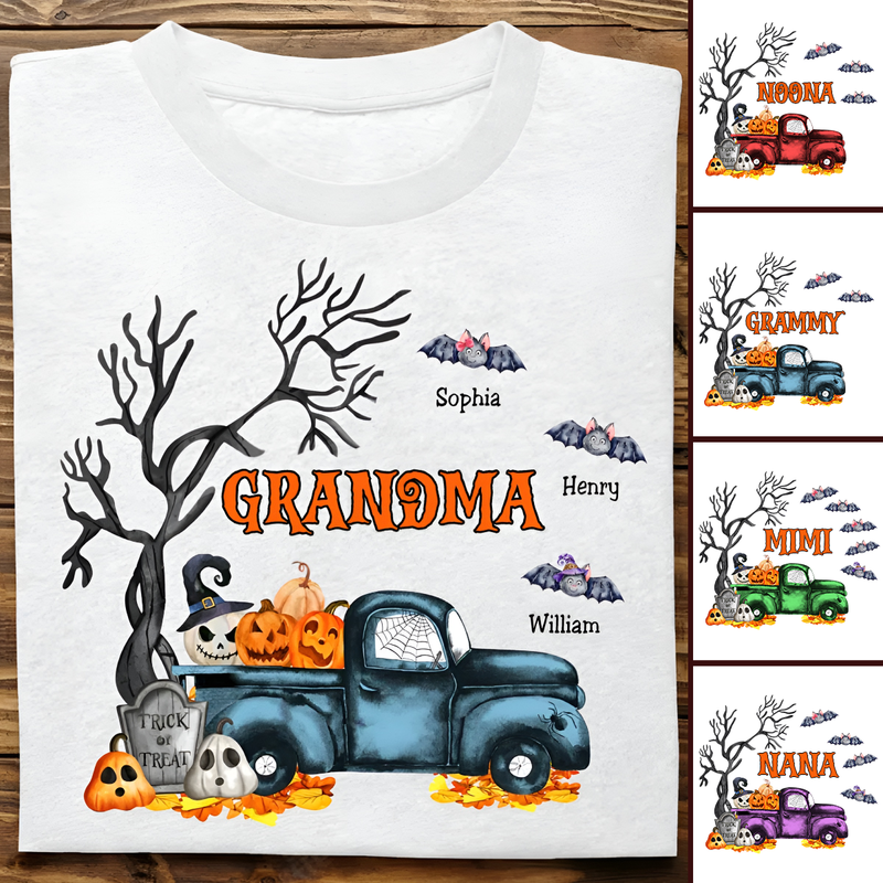 Grandma - Halloween Bat T-Shirt - Personalized Unisex T-Shirt