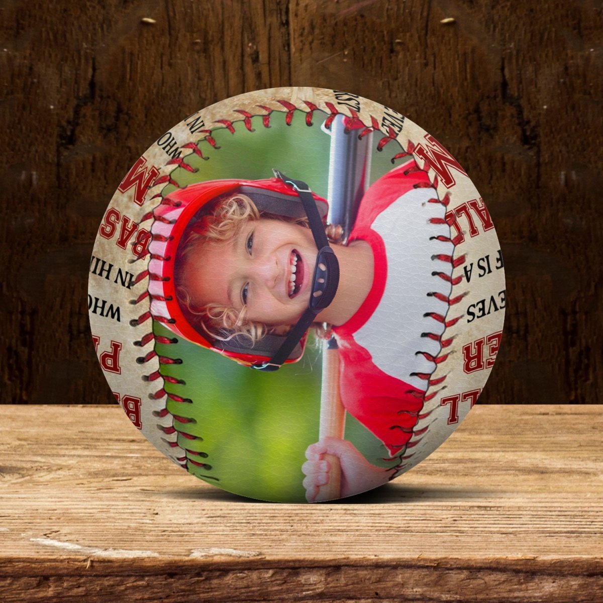 Baseball, Softball Players - Custom Photo Behind Every Baseball Player - Personalized Baseball, Softball - Makezbright Gifts