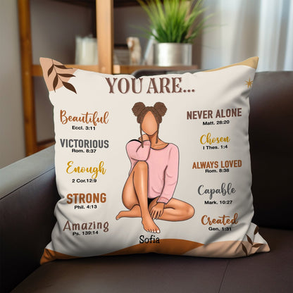 Best Friend - You Are Beautiful Victorious - Personalized Pillow - Makezbright Gifts