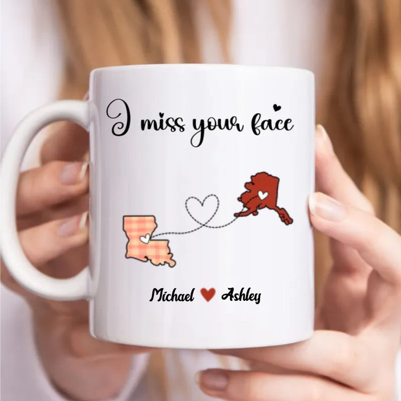 Best Friends - I Miss Your Face - Personalized Mug - Makezbright Gifts