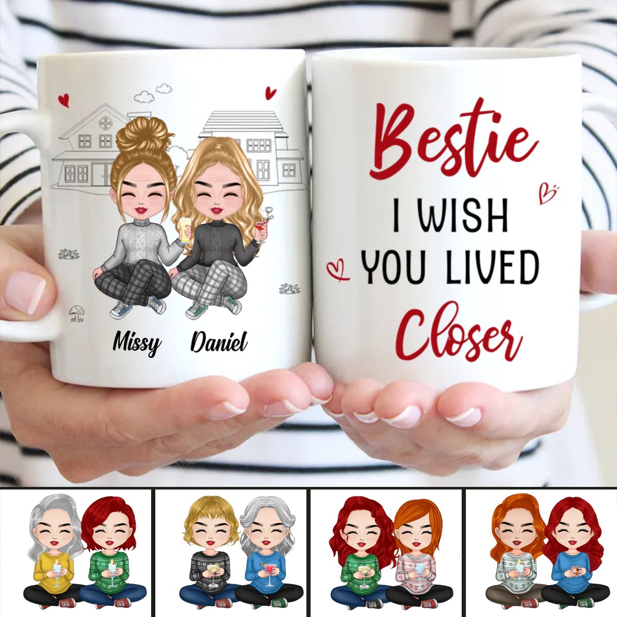 Discover Bestie - I Wish You Lived Closer - Personalized Mug