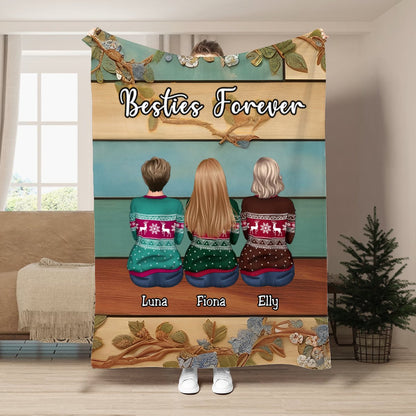 Besties - Besties Forever - Personalized Blanket (II) - Makezbright Gifts