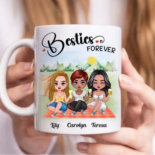 Besties - Besties Forever - Personalized Mug (AA) - Makezbright Gifts