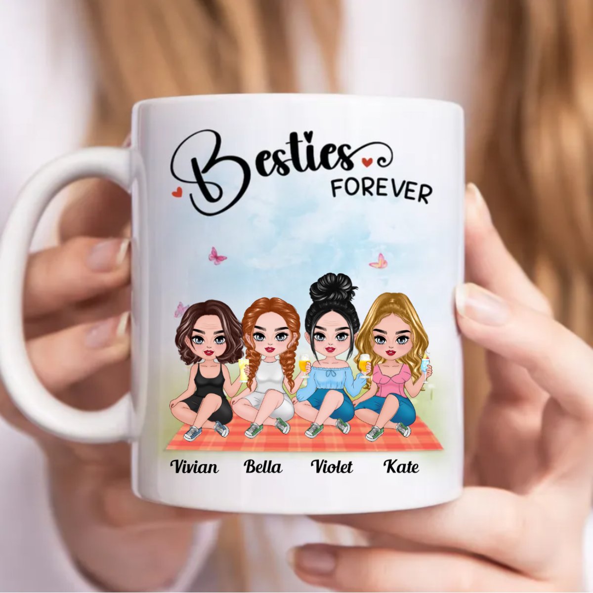 Besties - Besties Forever - Personalized Mug (BB) - Makezbright Gifts