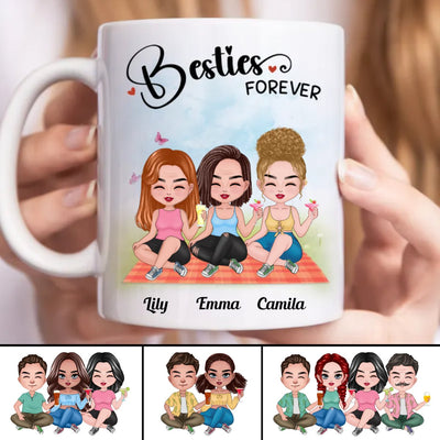 Besties - Besties Forever - Personalized Mug (BB) - Makezbright Gifts