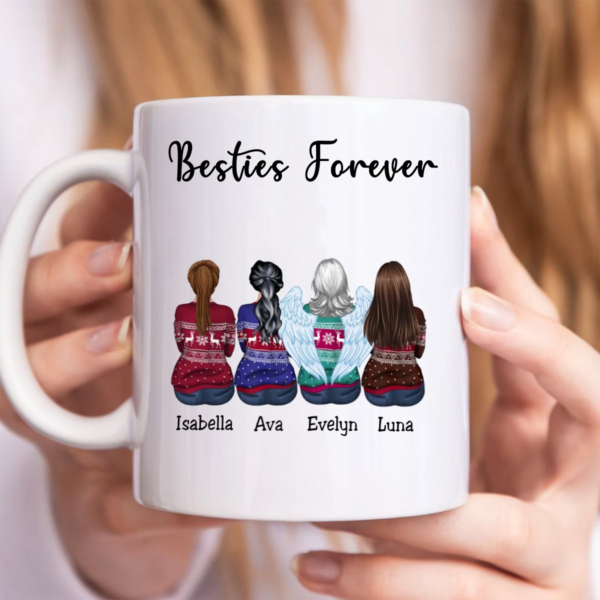 Besties - Besties Forever - Personalized Mug (NV) - Makezbright Gifts