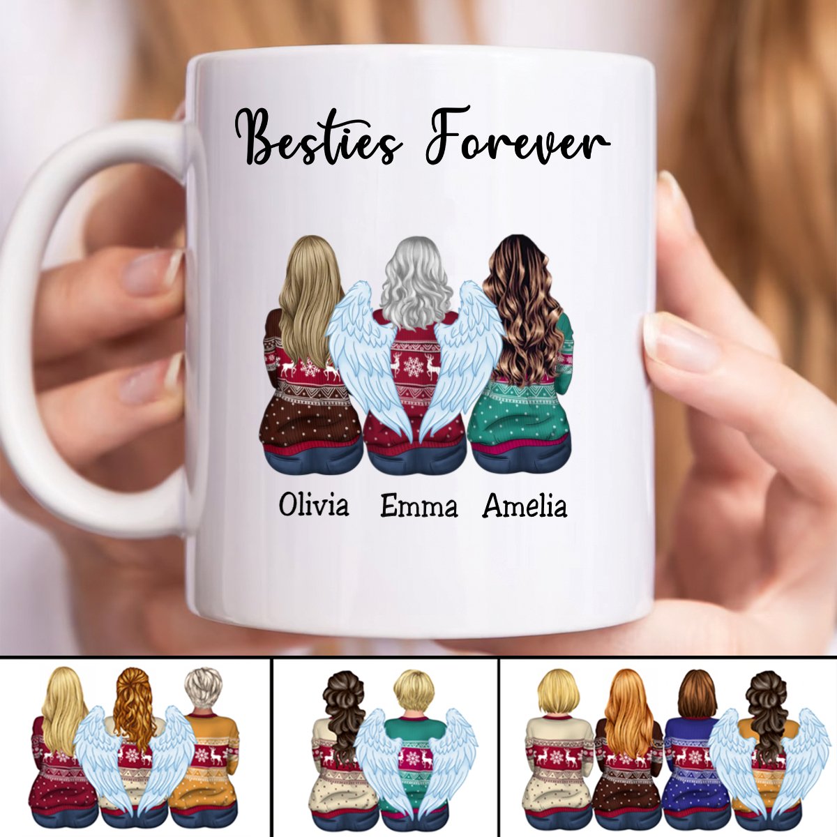 Besties - Besties Forever - Personalized Mug (NV) - Makezbright Gifts