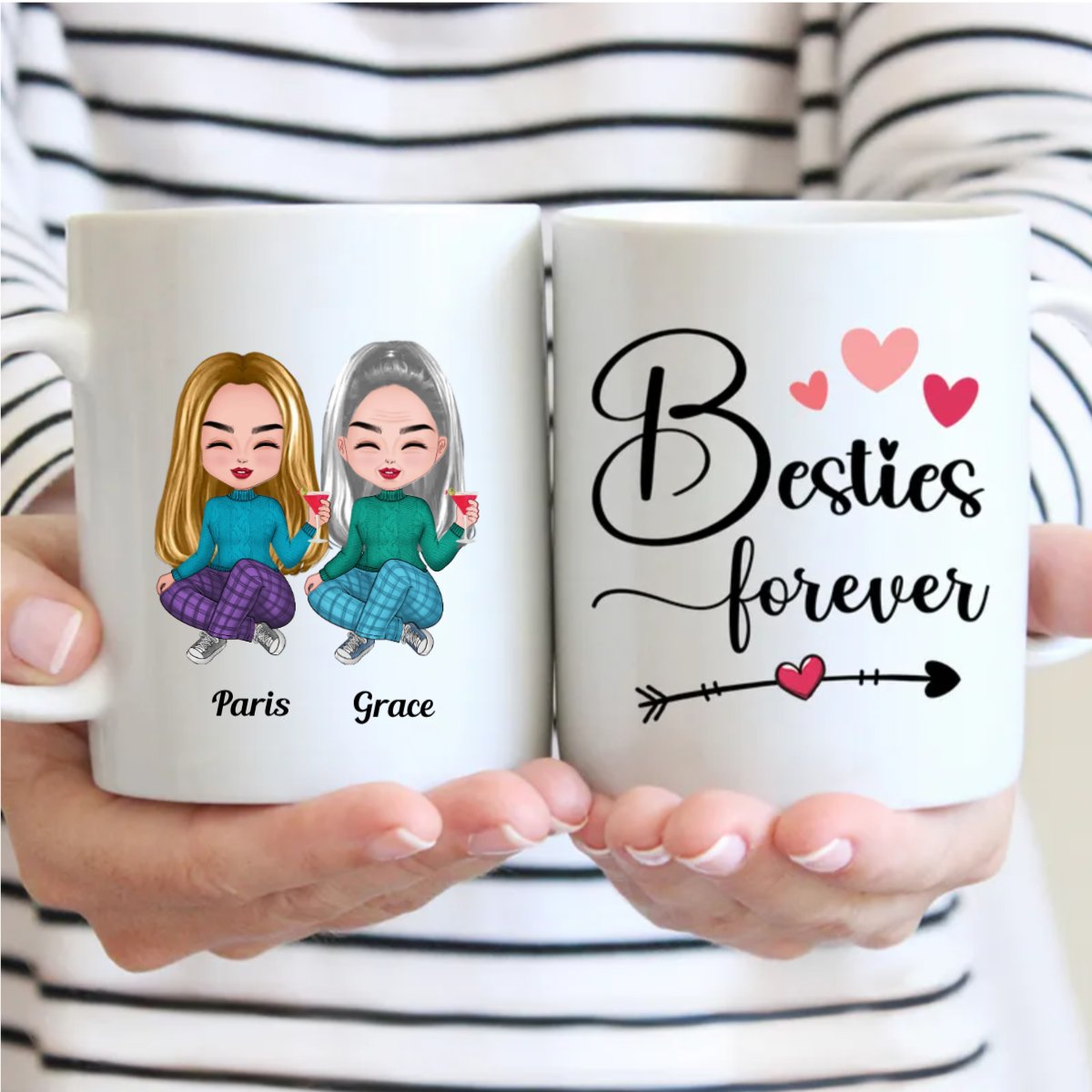 Besties - Besties Forever - Personalized Mug (QA) - Makezbright Gifts