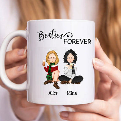 Besties - Besties Forever - Personalized Mug (TT) - Makezbright Gifts