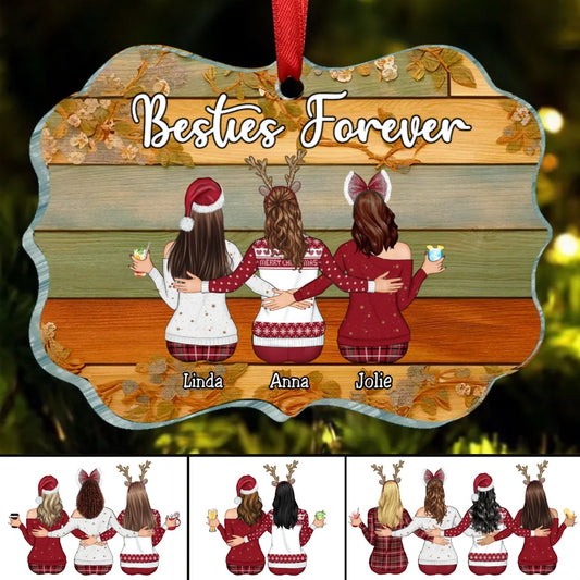 Besties - Besties Forever - Personalized Ornament - Makezbright Gifts