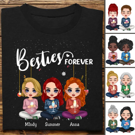 Besties - Besties Forever - Personalized T - shirt (Ver 2) - Makezbright Gifts