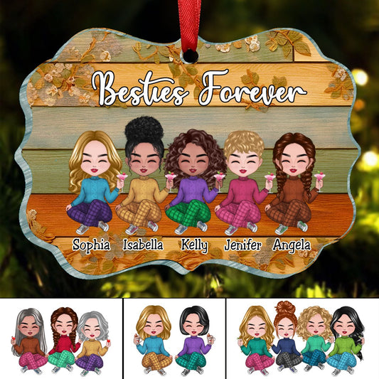 Besties - Besties Forever Ver 1 - Personalized Ornament (VT) - Makezbright Gifts