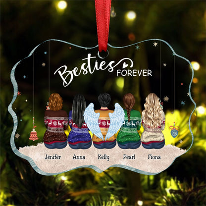 Besties - Besties Forever Ver 2 – Personalized Acrylic Ornament - Makezbright Gifts