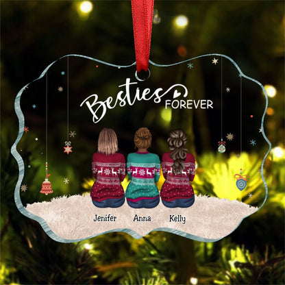 Besties - Besties Forever Ver 2 – Personalized Acrylic Ornament - Makezbright Gifts