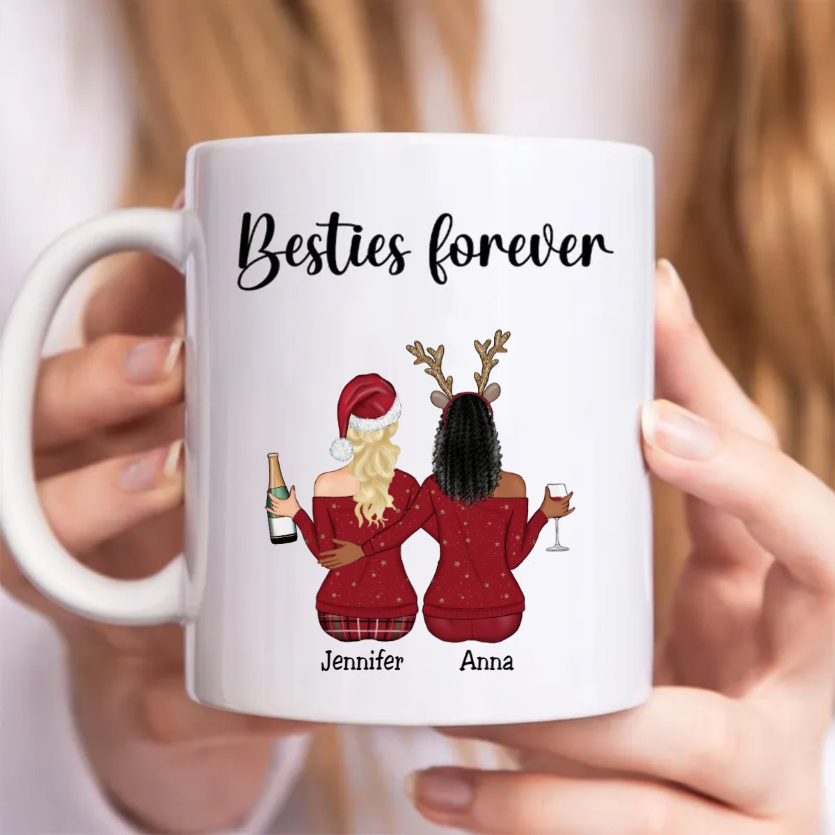 Besties - Besties Forever Ver 4 - Personalized Mug (VT) - Makezbright Gifts