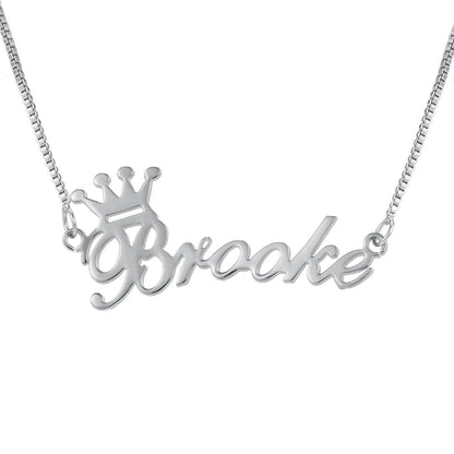 Besties - Crown Custom Name Necklace - Personalized Necklace - Makezbright Gifts