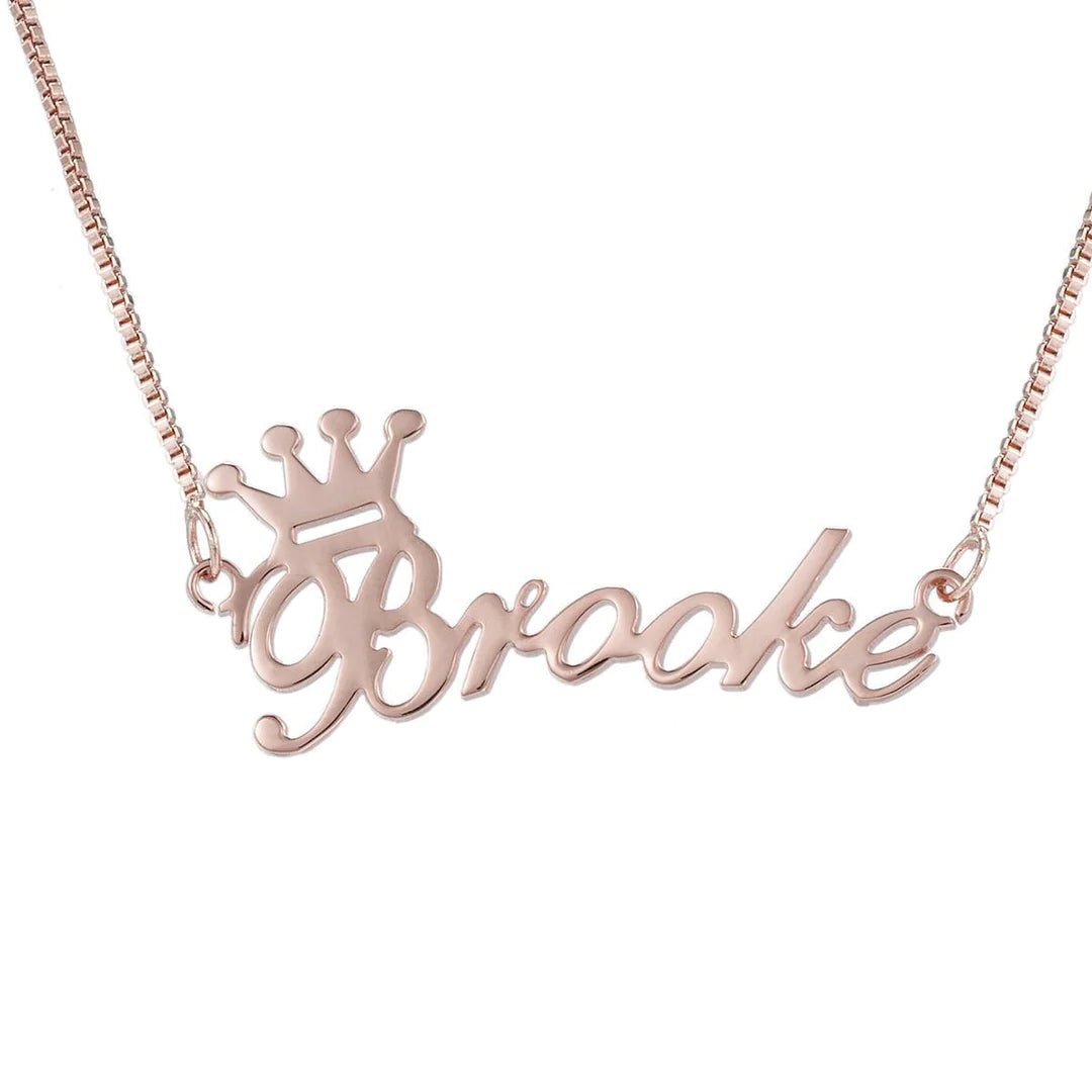 Besties - Crown Custom Name Necklace - Personalized Necklace - Makezbright Gifts